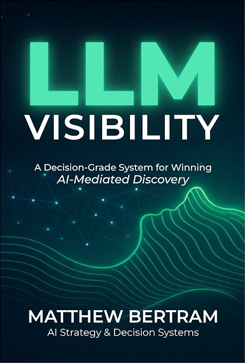 Front cover of LLM Visibility: A Decision-Grade System For Winning AI-Mediated Discovery, by Matthew Bertram